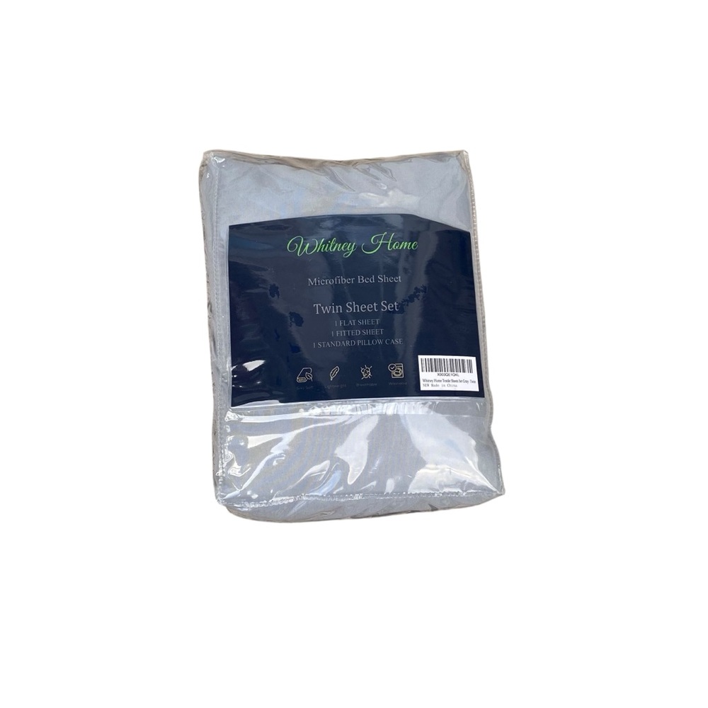 Whitney Home Gray Twin Sheet Set